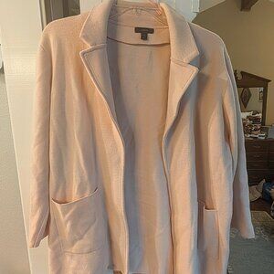 MOVING SALE! J Crew Sophie Open-front Sweater Blazer XXL Beige/Pink